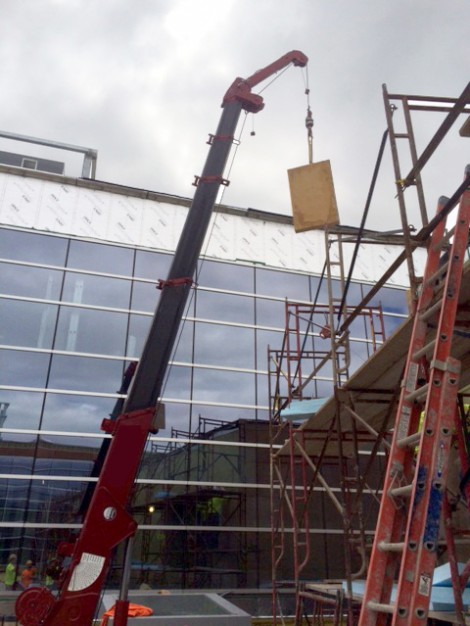 Spydercranes for college campus construction